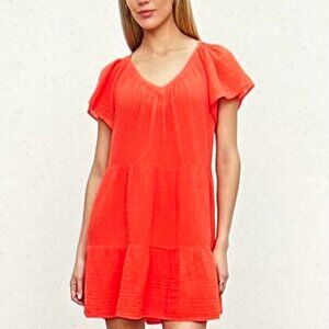 Velvet by Graham & Spencer Fire Red Eleanor Mini Dress Size M NWT